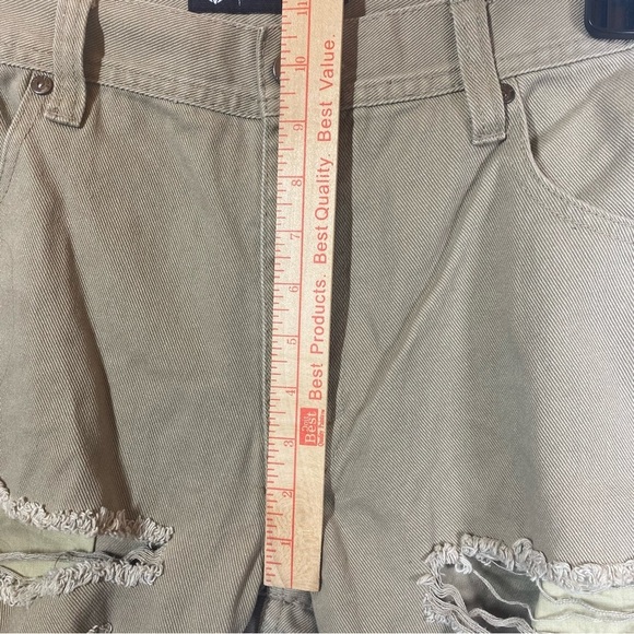 Akademiks Rip Twill Jeans Mens 38x30 Camel AKA36JN37 Punk Ript‎ Jeenz Distressed - Picture 15 of 15